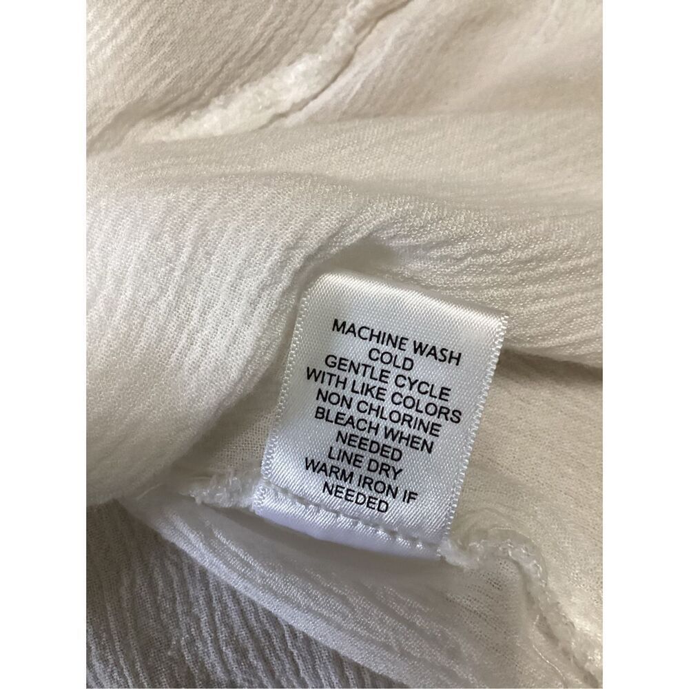 Women’s Lace Rayon Peasant Top L - Picture 4 of 8